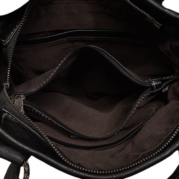 Trinity Ranch Concealed Carry Tote Bag Black Leather Western‎ Country Cowgirl - Picture 16 of 16